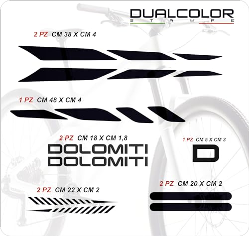 DualColorStampe Set de 10 autocollants pour cadre de vélo et VTT, protection universelle, référence B0170 (noir mat) – vue 3