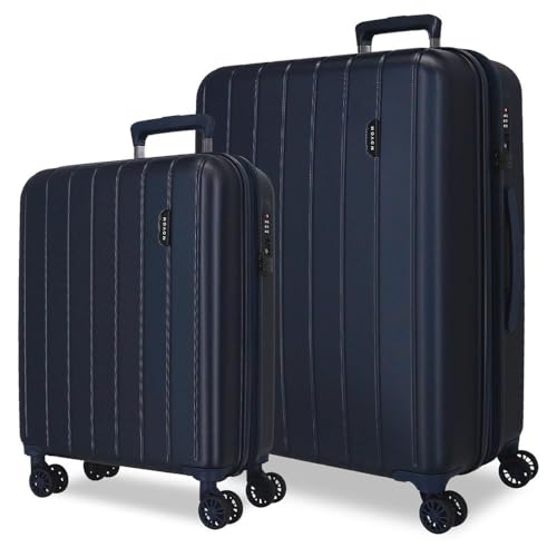 Movom Wood Juego De Maletas Rígidas Abs, Con Cierre Tsa, 4 Ruedas Dobles, Color Azul Marino, 70 Cm, Juego De 2 Movom Wood Juego De Maletas Rígidas Abs, Con Cierre Tsa, 4 Ruedas Dobles, Color Azul Marino, 70 Cm, Juego De 2