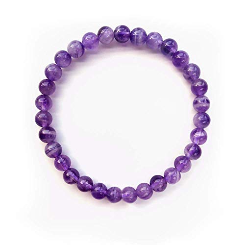 Positive Lady Natural Amethyst Bracelet With 925 Sterling Silver 6Mm Healing Crystal For Women Girl Handmade Adjustable 16.5Cm… #TOP3