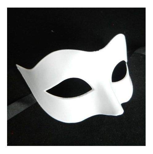 Máscara Fantasia Festa Baile Gala Sensual Masculino Branco