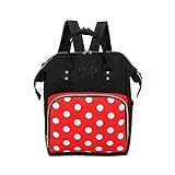 Exttlliy Baby Diaper Bag Backpack, Large Capacity Waterproof Multi-Function Fashion Polka Dots Travel Bag Pack, Nursing Bag(A)