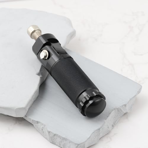 OTOTEC 1 Paar Klappbare Fußrasten für Motorräder Und Fahrräder Aluminiumlegierung 116 X 23 Mm für Motorräder Und Fahrräder (schwarz)