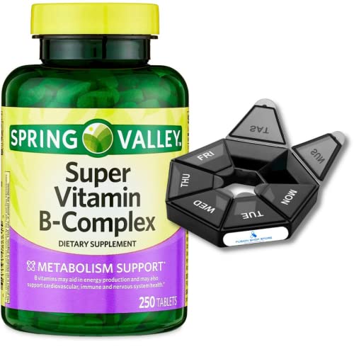 Super B Complex Vitamin Spring Valley 250 Ct (1) Set With Fusion Shop Store Case Week (1) #TOP10