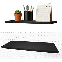Pegboard Shelves, 2Pack Black 16