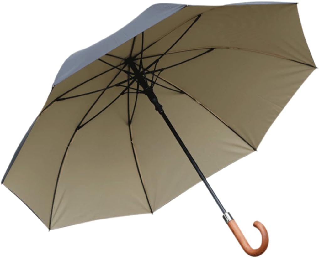 Golf Umbrella Automatic Open Windproof Waterproof Golf Umbrella with Wood Handle Extra Large Rain Stick Umbrellas for Men and Women Umbrella for Windproof Waterproof