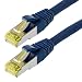 Produktbild Helos Patchkabel S / FTP (PIMF) CAT 6a - Verbindungskabel, Blau, 15 m