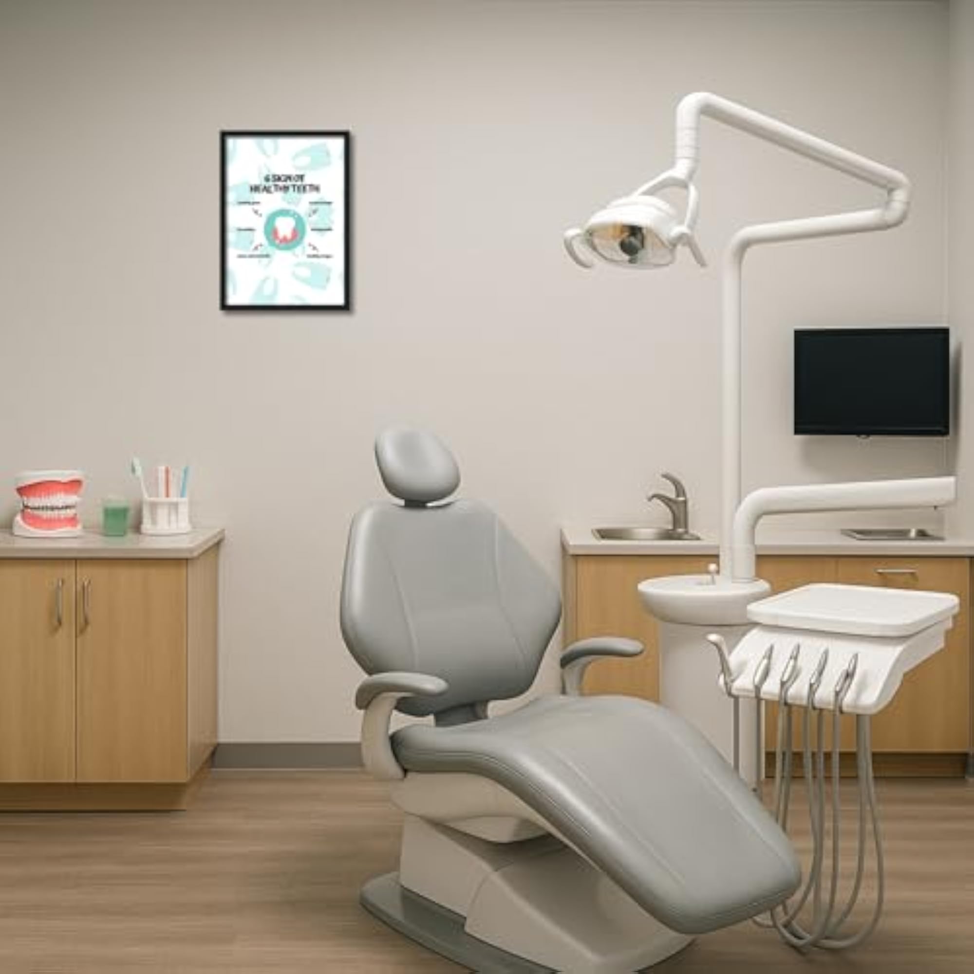 Dental Poster Wall Frame, Educational Quote Decor