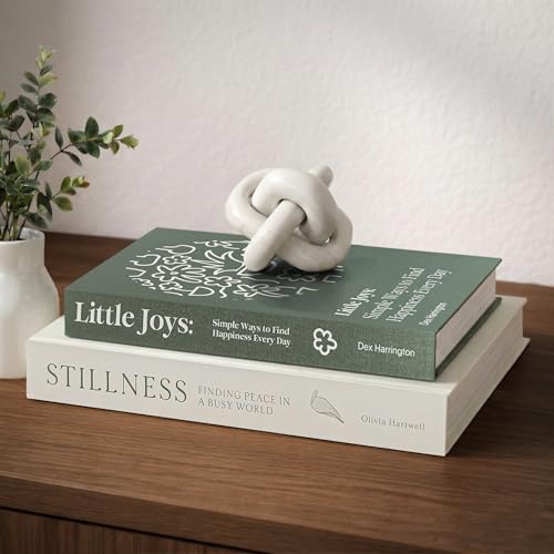 MESMOS Set of 2 Faux Decorative Books for Shelves, Living