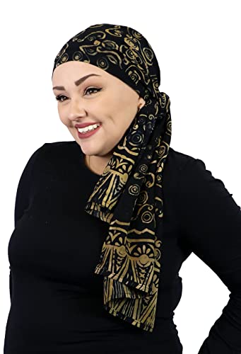 Hats Scarves & More Headscarf Head Wrap for Women Chemo Headwear Cancer Scarf Head Covering Bali Batik 15 x 60 Inches