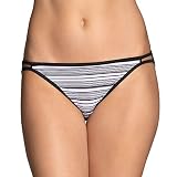 Vanity Fair Women's Illumination Bikini Panty 18108, Sterling Stripe Print, 7