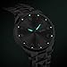 LOBINNI Business Stainless Steel Case Wrist Watch MIYOTA 8205 Movement Date Week Man 42.2mm Automatic Watch (Silver-Black)