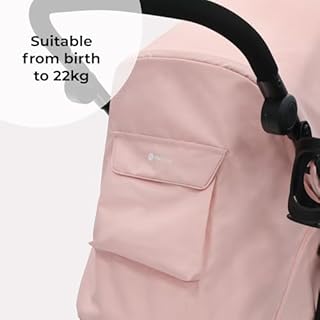 My Babiie MB30 Pushchair – from Birth to 4 Years (22kg), Easy Compact Fold, Large Shopping Basket, Adjustable Handle, Stroller Includes Cup Holder, Rain Cover – Pink Leopard