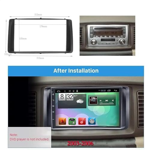 Cadre autoradio 2 DIN Toyota Corolla console centrale ajustement - 5