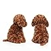 WEIGEDU Adorable Labradoodle Plush Toy Fluffy Red Poodle Stuffed Animal Dog Puppy, 12.6