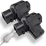 Kat Sense Covered Rat & Chipmunk Traps, Prevents Accidental Triggering with Tunneled Design, Quick Humane Kill, Indoor 'N Outdoor Mouse Snap Traps