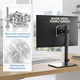 Rfiver Uchwyt na monitor komputera do monitora do 32 cali stopa na ramię monitora do pulpitu przechylania/obrotu/obrotu/regulacja wysokości obsługuje do 10 kg MS1001