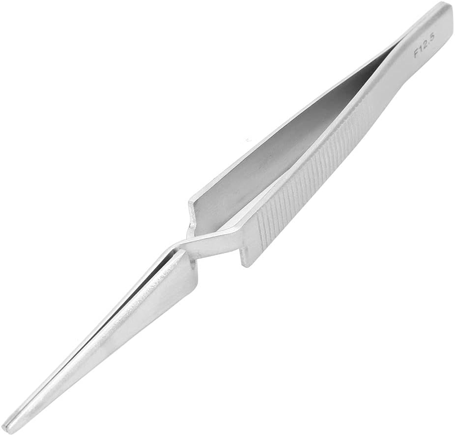 Reverse Tweezers Stainless Steel Cross Lock Tweezer Set Reverse Action Tweezers for Crafting Electronics Jewelry Making Laboratory