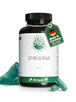 Spirulina Kapseln - Hochdosiert: 2000mg reinem Spirulina Pulver pro Tag - 2 Monatsvorrat - Ohne Zusätze, vegan & in Deutschland produziert - 240 Kapseln - Green Naturals®