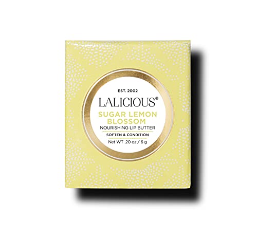 Lalicious Sugar Lemon Blossom Nourishing Lip Butter - Moisturizing, Softening & Conditioning Lip Care Repair Treatment, No Parabens & Cruelty-Free (6G) #TOP1