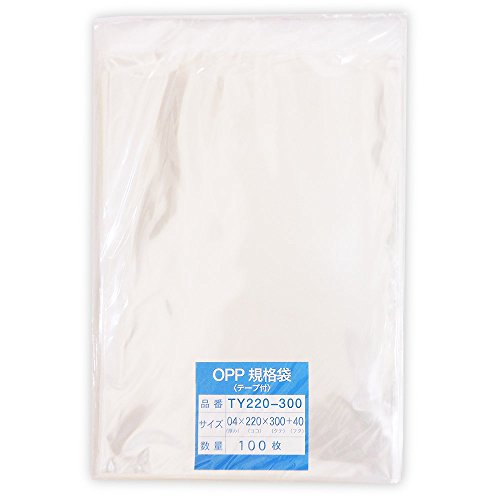 Ehime Paper TY220-300 OPP Bags, Transparent, 40 Micron Thick, A4, 100 Sheets