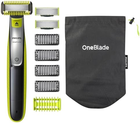 Philips OneBlade Hybrid Body and Face Stubble Trimmer with 4 x Le...