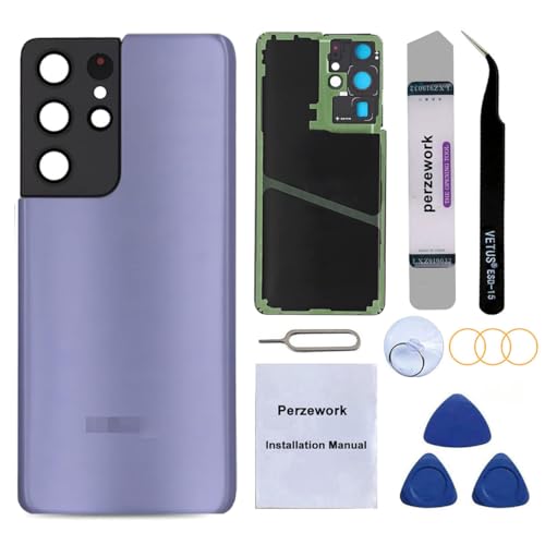 Vitre arrière Samsung S21 Ultra Violet pour réparer son téléphone à la maison