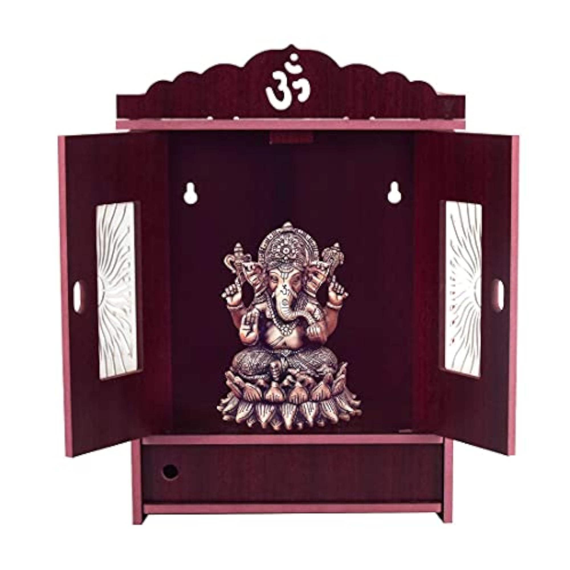 Handmade Wooden Wall Hanging and Table Top Mandir Temple for Home Decor