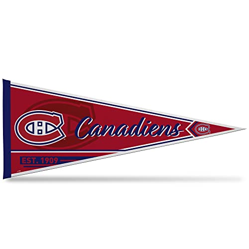 Rico Industries NHL Hockey Montreal Canadiens Classic 12" x 30" Felt Wall Décor Pennant - Great for Home/Bed Room/Man Cave Décor