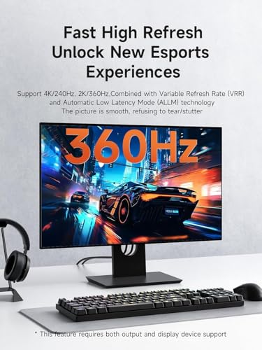 Image of INICIO 8K USB C to DisplayPort 1.4 Bi-Directional Cable [8K@60Hz, 4K@240Hz] Thunderbolt 5 /4 USB4 to DP 32.4Gbps HBR3 Adapter For Type C Monitor MacBook iPad Pro Air iPhone 16 15 XPS S25 S24 Ultra (2m)