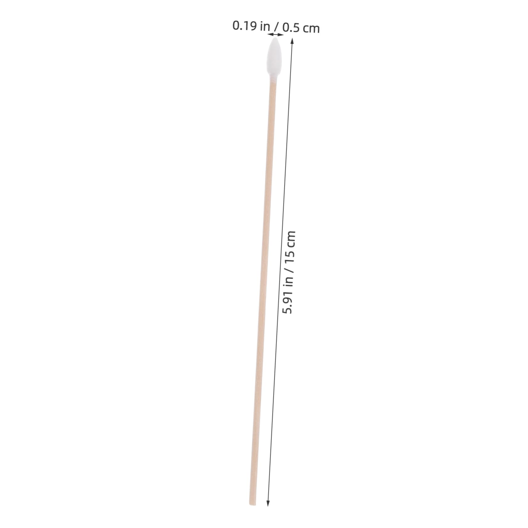 Didiseaon 100Pcs Single Head Cotton Swabs with Wooden Handle Disposable Swabs for Makeup Cleaning and Industrial Use Travel Friendly Precision Applicators