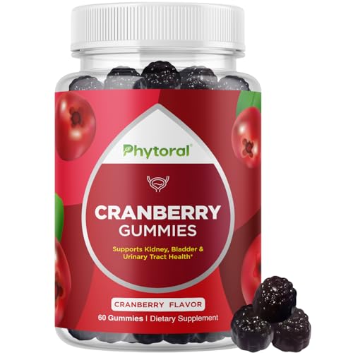 Cranberry Extract Gummy Vitamins for Adults - Cranberry Gummies Urinary Tract Health for Women plus Kidney Support Immunity Booster Antioxidant Supplement - Natural Cranberry Gummies for Women and Men