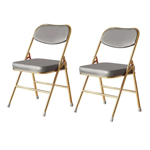 Chaises pliantes portables en métal noir rembourrées intérieur extérieur