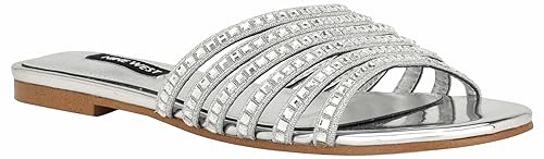 Nine West Lacee Sandale plate Femme chaussure été chic ouverte