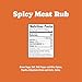 Rufus Teague Spicy Meat Rub, Premium Barbecue Seasoning & Dry Rub for Smoking and Grilling, Award-Winning Flavor for Beef, Pork & Chicken, Gluten-Free, 6.5 oz