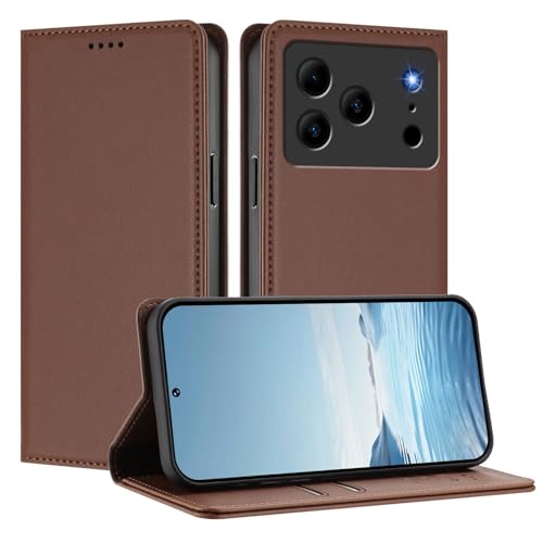 �X�}�z�P�[�X �Ή��@�� for Doogee Note 56 (Pro) / Note 56 Plus �yRFID�Ւf�@�\�z�y�J�[�h�z���_�[�t���}�O�l�b�g�J���t���b�v�X�^���h�z�X�}�z�P�[�X Brown
