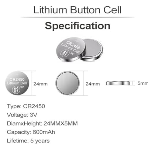 Image of DEVICE OF URBAN INFOTECH Renata CR2450 Batteries - 3V Lithium Coin Cell Swiss Made CR 2450 Battery (CR2450, Pack of 2)