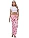 HDE Womens Pajama Pants Wide Leg Sleepwear Casual Loose Lounge Pant PJ Bottoms Pink Coffee - 1X