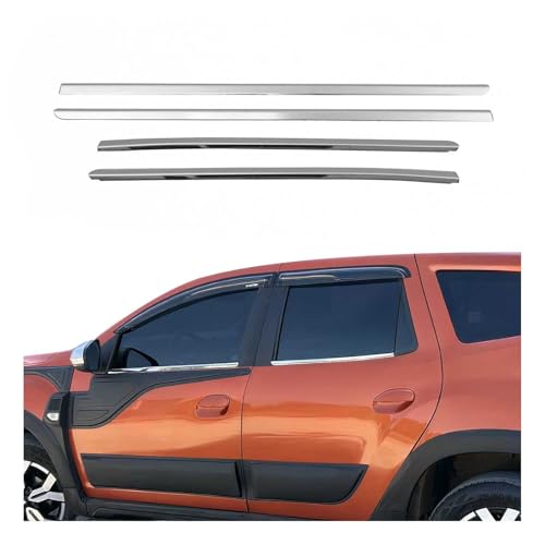 Set De 4 Garnitures De Seuil Porte Voiture Acier Inoxydable Pour Dacia Duster - Protection Élégante Silver