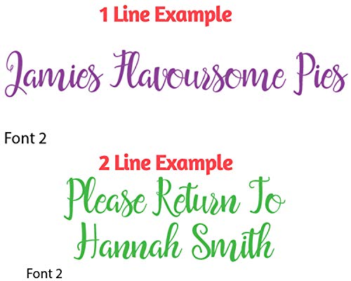 Custom Name Stamper - Self-Inking Stamp - 10 Font Options - 1 Line Cursive Calligraphy
