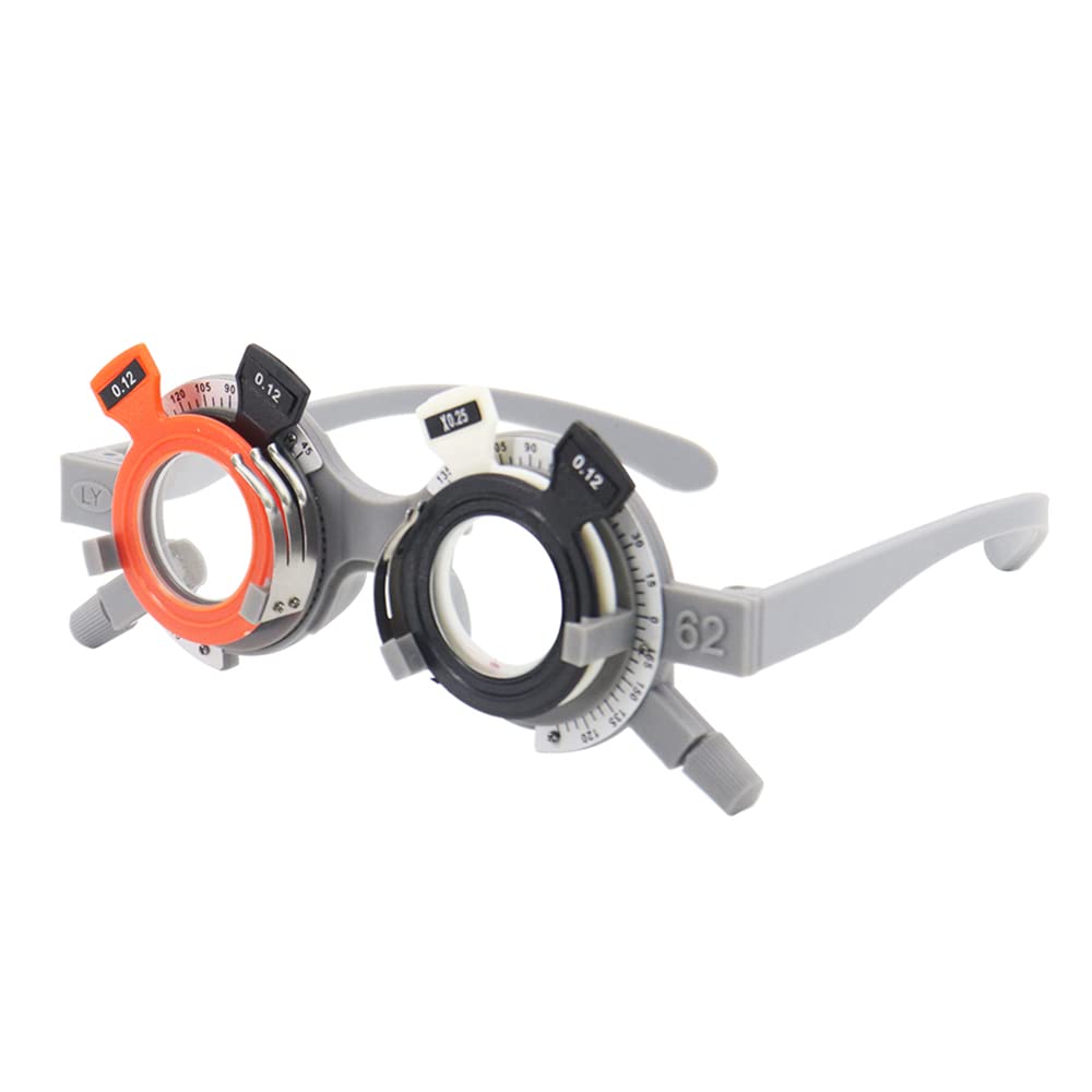 Juego de 266 piezas de lentes ópticas para optometría óptica, juego de lentes de prueba de anillo de plástico, caja de aluminio, marco de prueba