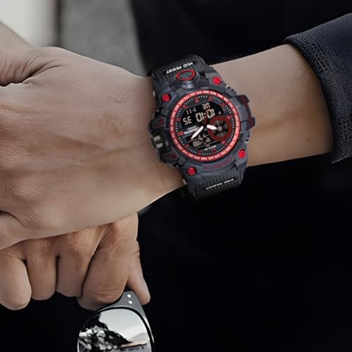 Image of Carlington Analog-Digital Sports Watch: Chronograph, Dual Time, Alarm, Stopwatch, Water-Resistant, Shock-Resistant, Back Light Display- The Perfect Watch for Men and Boys - CT3388