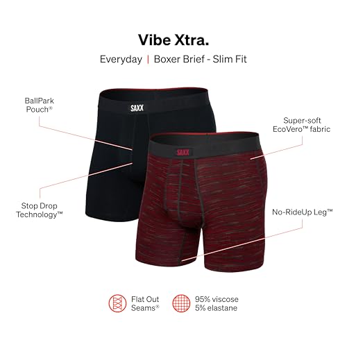 Calzoncillos súper suaves SAXX Vibe Xtra diseño ergonómico pack masculino 4