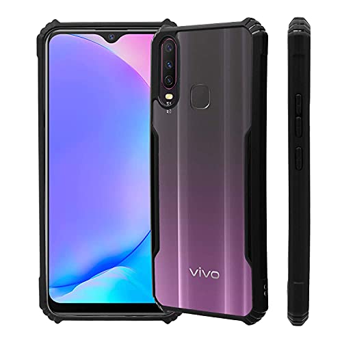 Image of Amazon Brand - Solimo 360 Degree Protection Black Border Back Cover for Vivo Y12 | Y15 | Y17 - Black - Abs