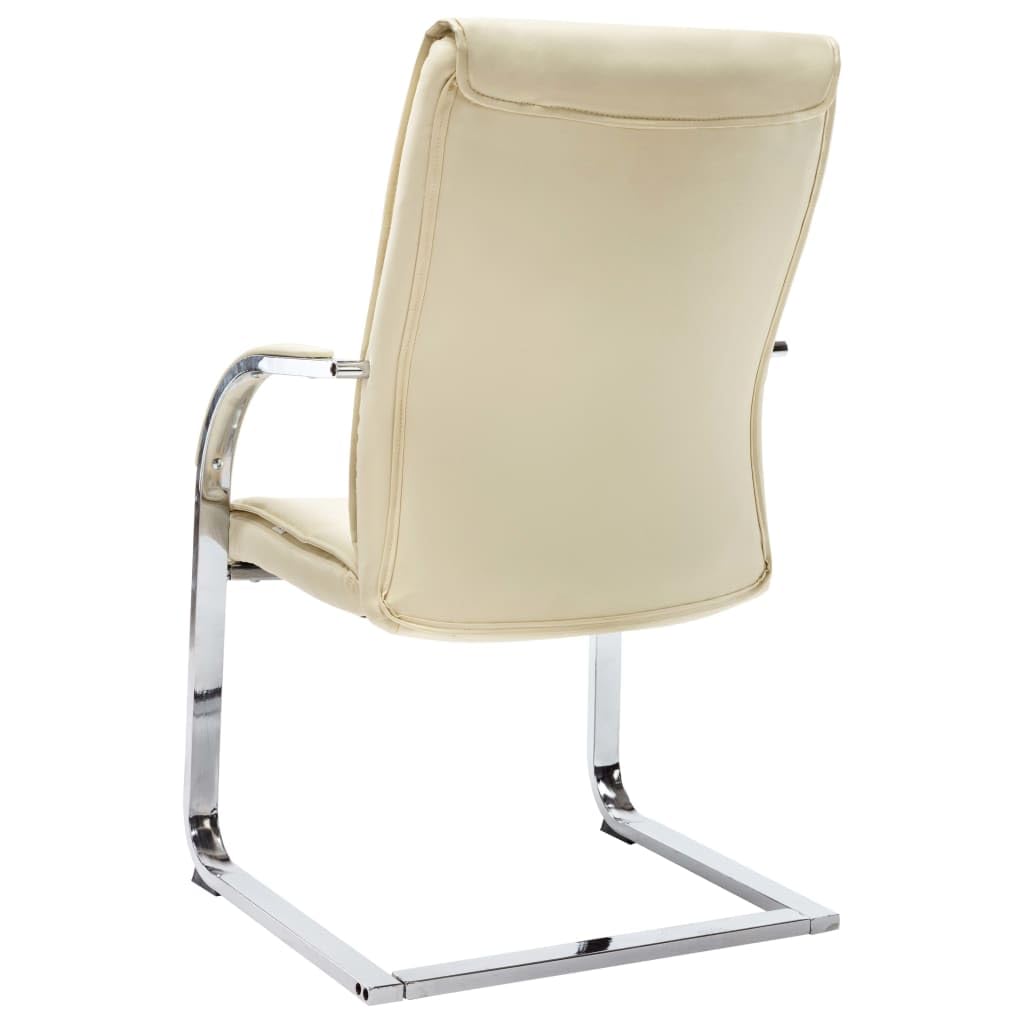 Silla de oficina de piel sintética negra con reposabrazos, silla de oficina ergonómica con asiento acolchado y patas cromadas para una gran carga de peso