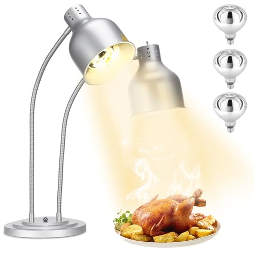 AzureaFlow 500W Infrared Dual-Head Food Heat Lamp