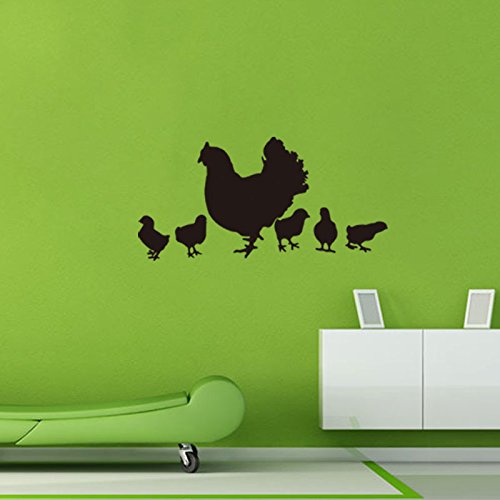 Vinilo decorativo DNVEN gallina con pollitos 29 x 14 in miniatura 3