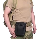 TRIWONDER Tactical Dump Pouch Molle Magazine Utility Drawstring Military Waist Bag for Hunting Hiking (Black - 2 Pcs) - Image 7