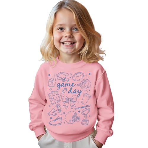Toddler Baby Boy Girl Football Outfit Game Day Sweatshirt Letter Print Long Sleeve Shirt Crewneck Pullover Tops
