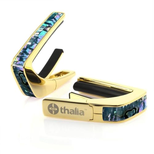 �^���A �J�| Thalia Capos Exotic Shell Series/Maya Blue Mexican Abalone �J�|�^�X�g �M�^�[ 12�C���`�t���b�g�p�b�h�t�� (24K GOLD/Maya Blue Mexican Abalone)