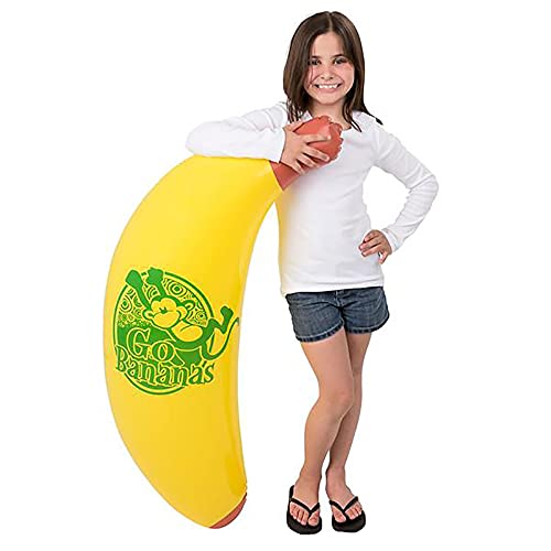 The Dreidel Company Jumbo Banana Inflate, Grand Raffle Prizes, Pool & Beach Activities, Party Decorations, 48